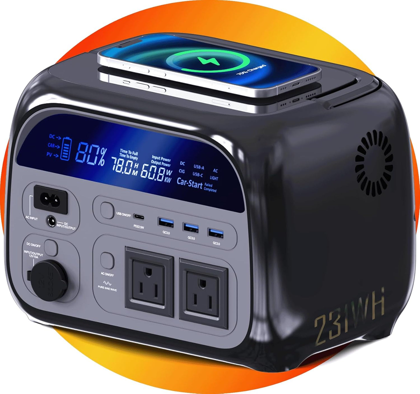 Portable 500W Power Station - Lightweight Solar Generator