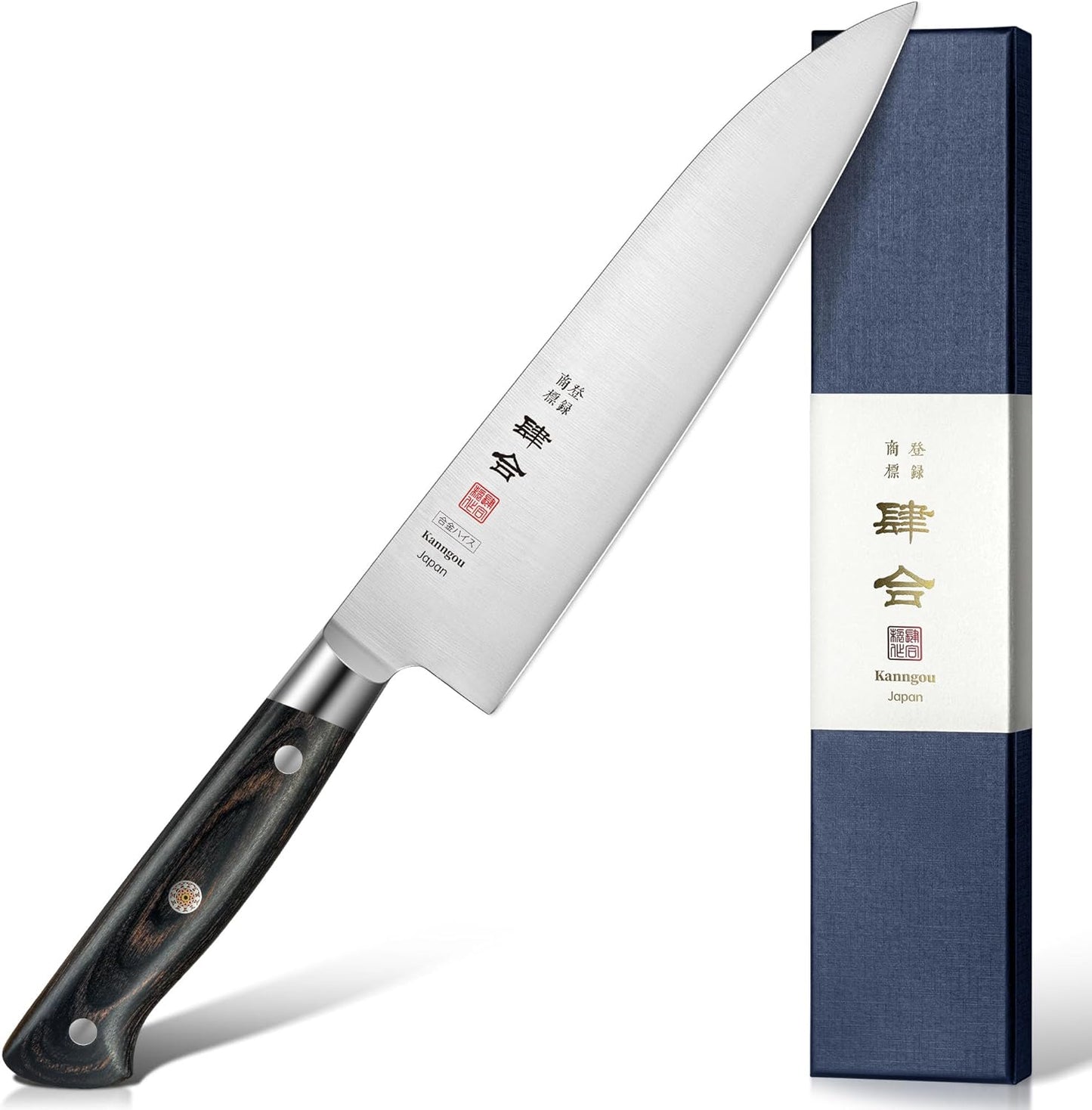 8.27 Inch Japanese Chef Knife with Pakkawood Handle for All