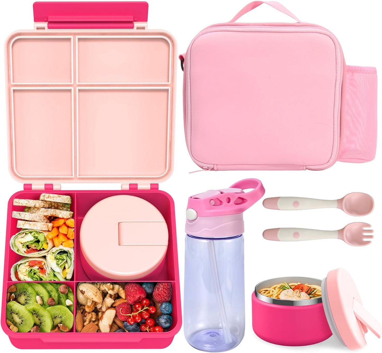 Kids Bento Lunch Box with Soup Thermo and Leakproof Containers