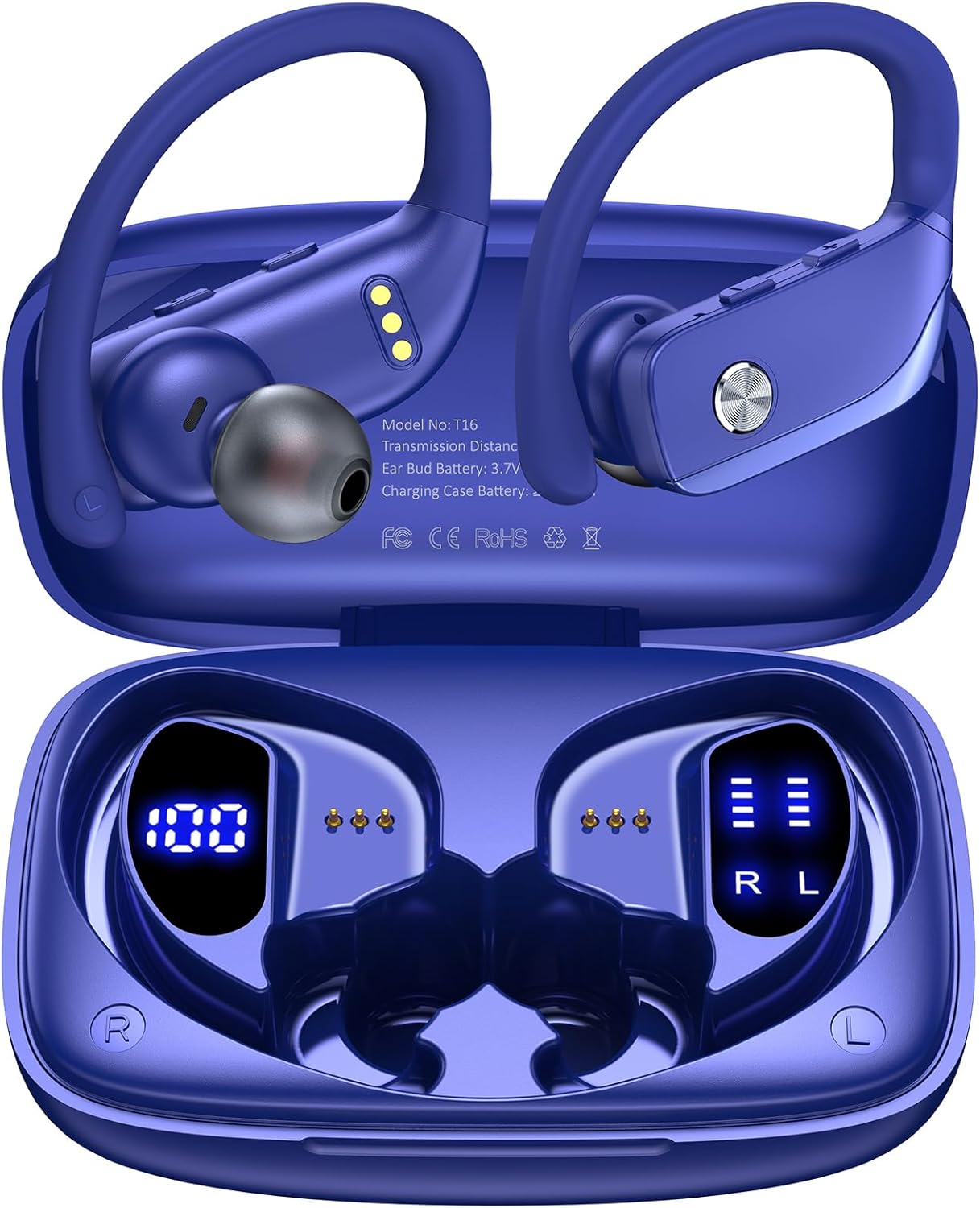 bmanl Wireless Sport Earbuds 48hrs Play - Blue