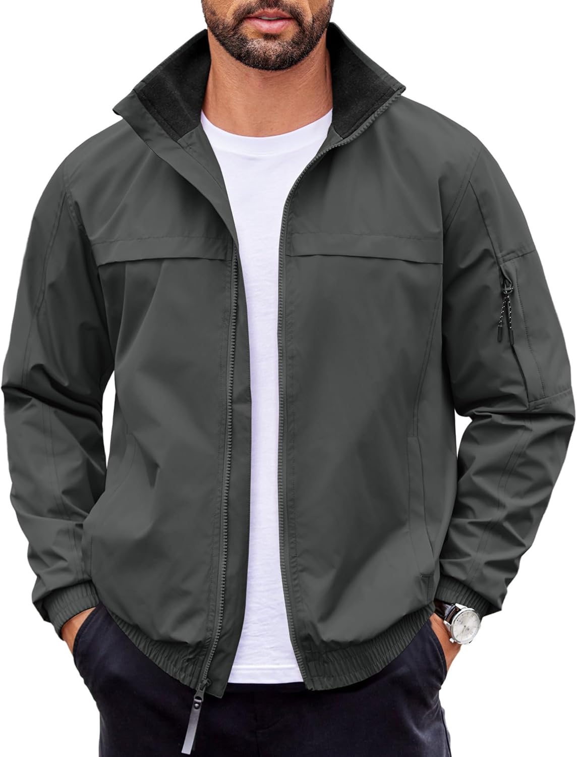 COOFANDY Mens Lightweight Bomber Jacket for Fall Outdoor Use