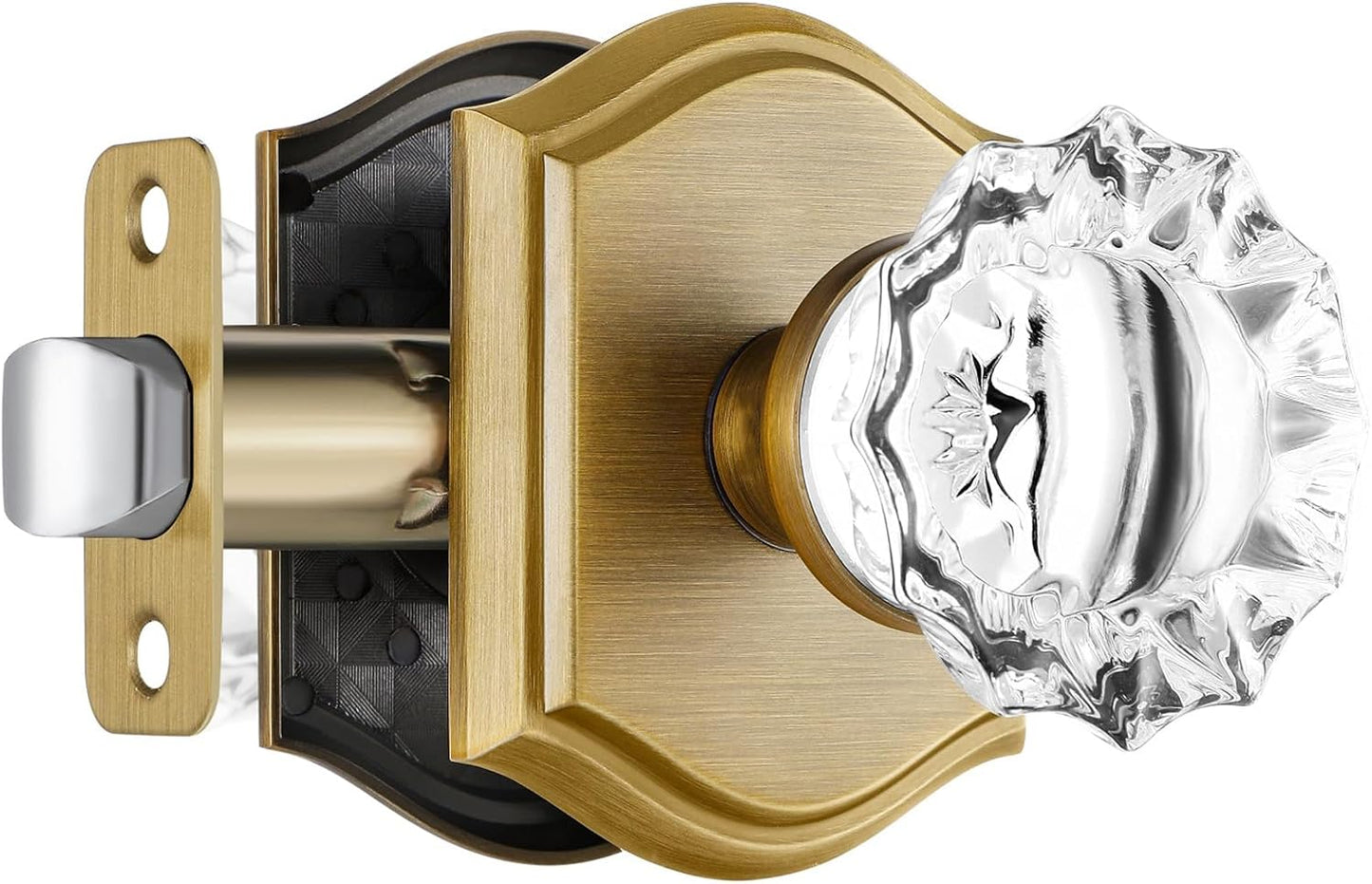 Vintage Style Crystal Door Knobs for Interior Doors - 1 Pack