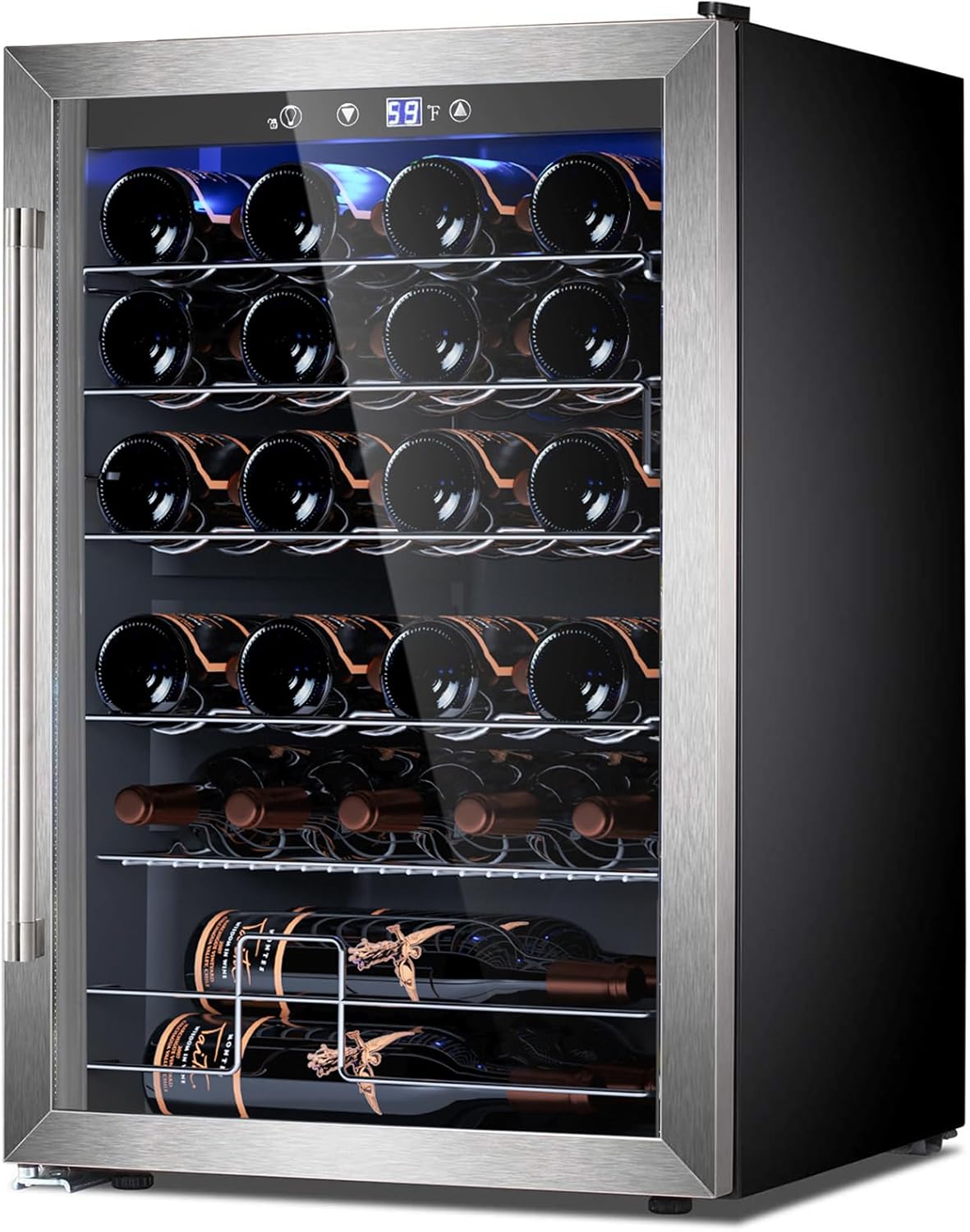 37 Bottle Wine Cooler Refrigerator for Home Use and Enjoyment
