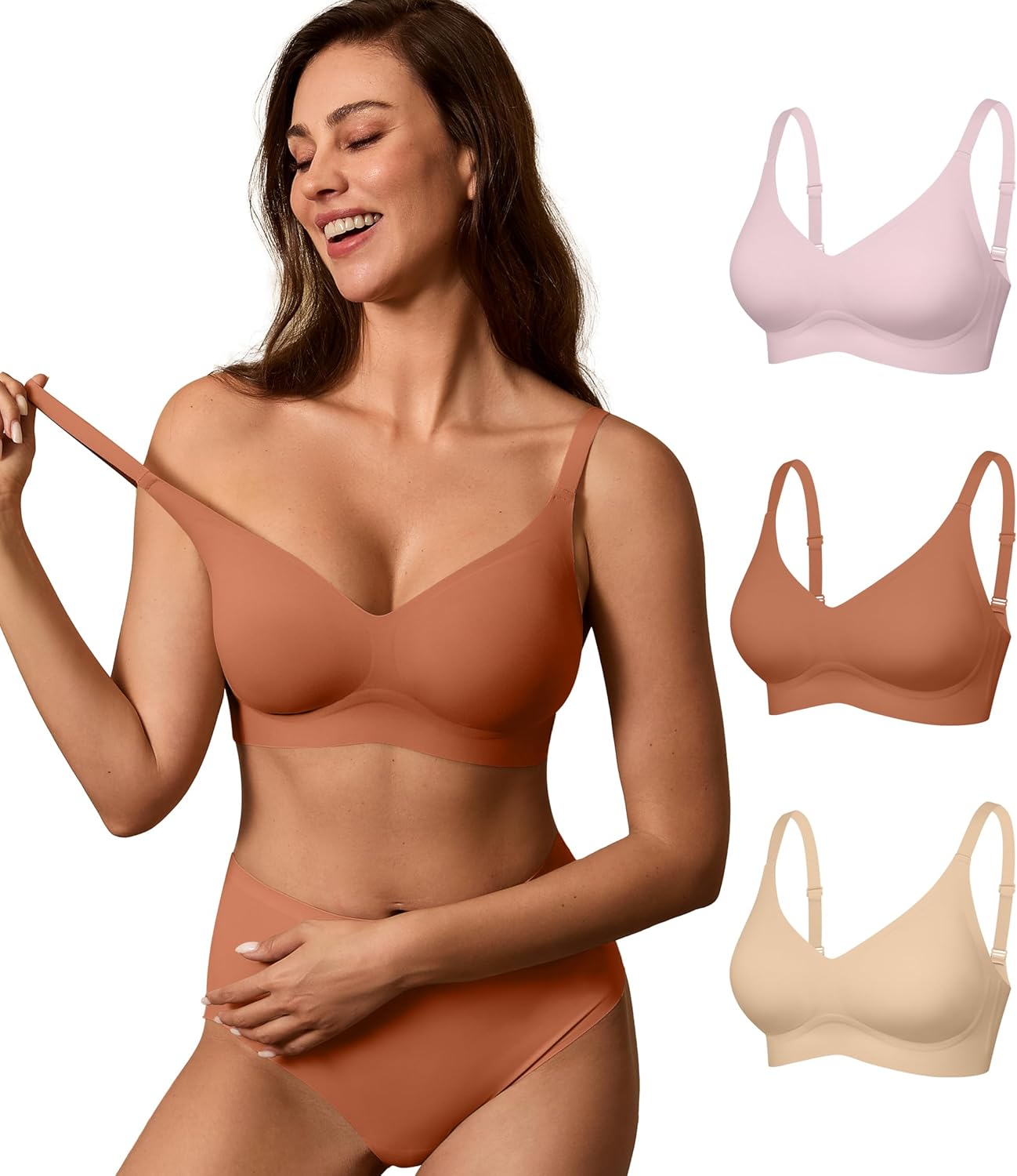 DEANGELMON Seamless Bras for Women No Underwire Comfortable Fit