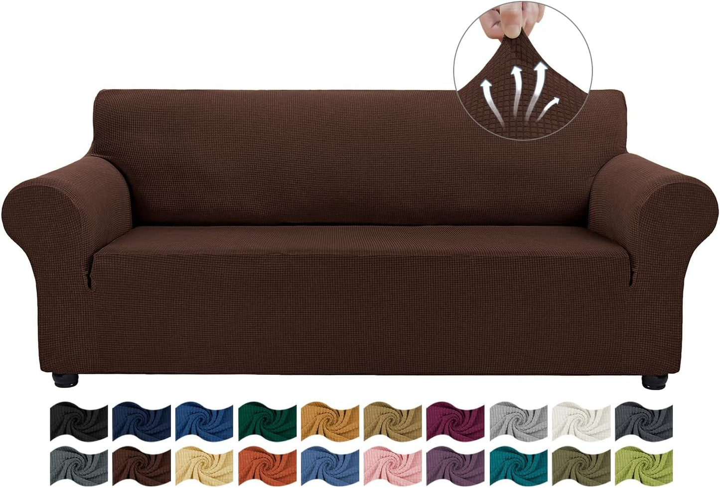 Asnomy Couch Covers for 3 Cushion Sofa, Pet Friendly Slipcovers