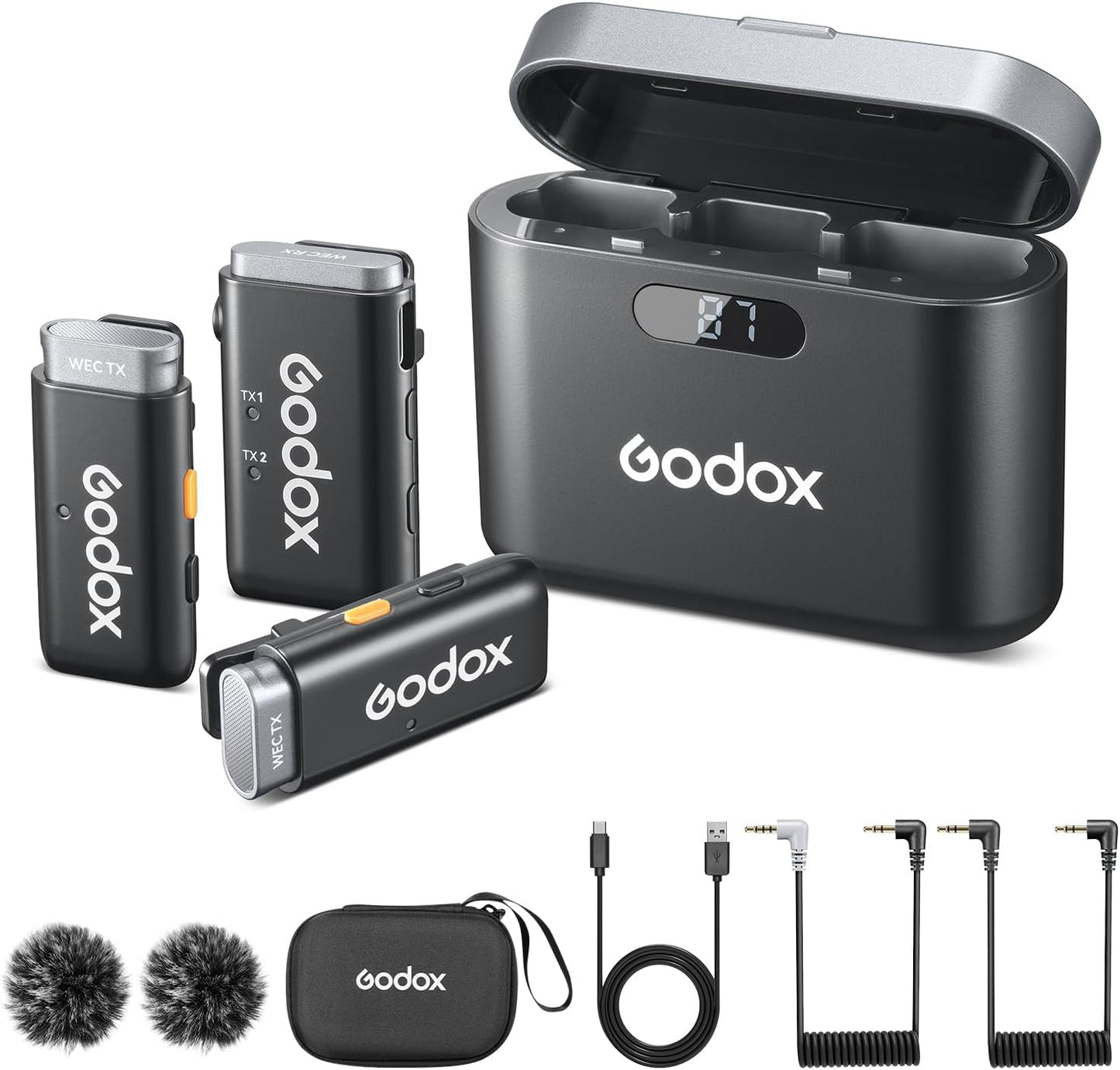 GODOX WEC KIT2 Wireless Microphone for DSLR and Mobile Devices