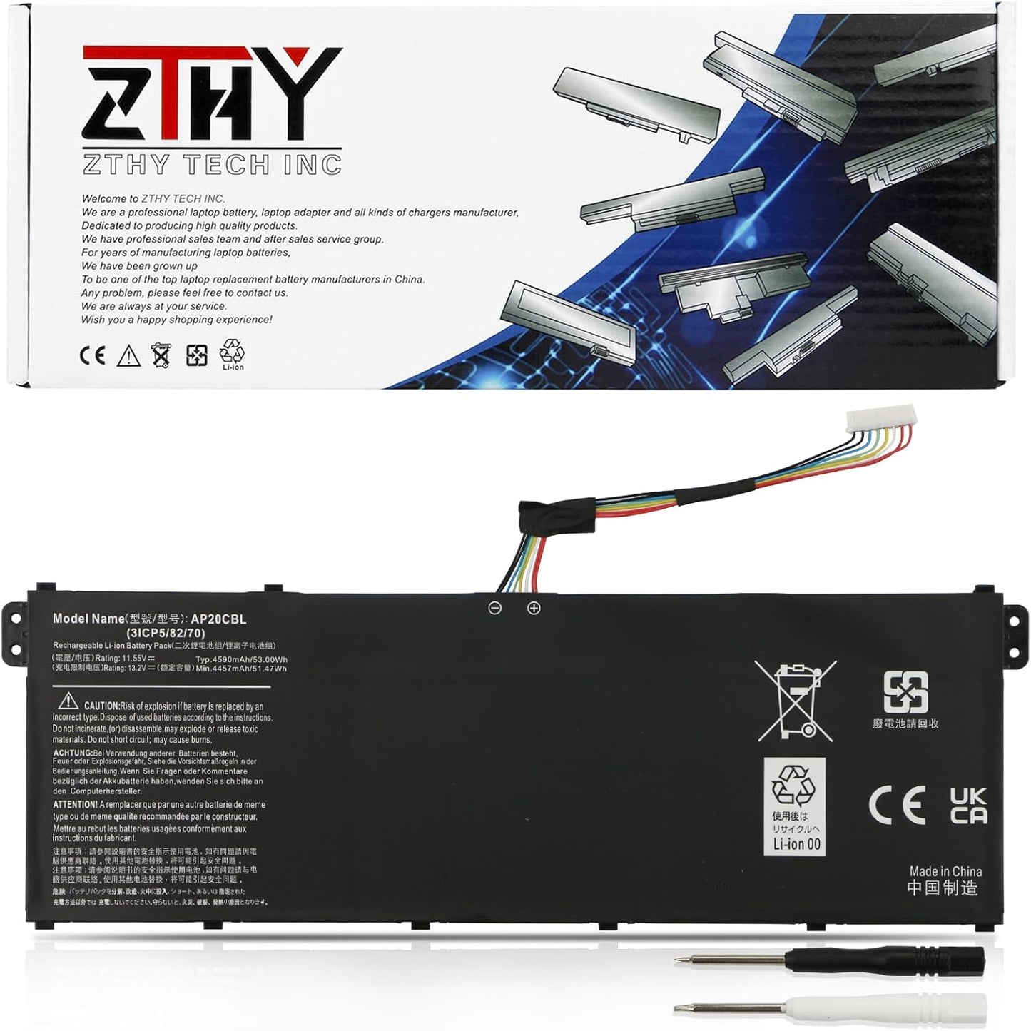 ZTHY AP20CBL Laptop Battery Replacement for Acer Aspire 5 Series