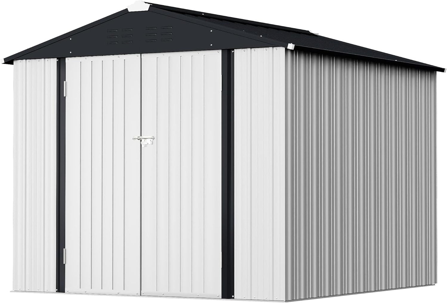 GUNJI 8 x 6 FT Metal Garden Shed for Outdoor Storage Solutions