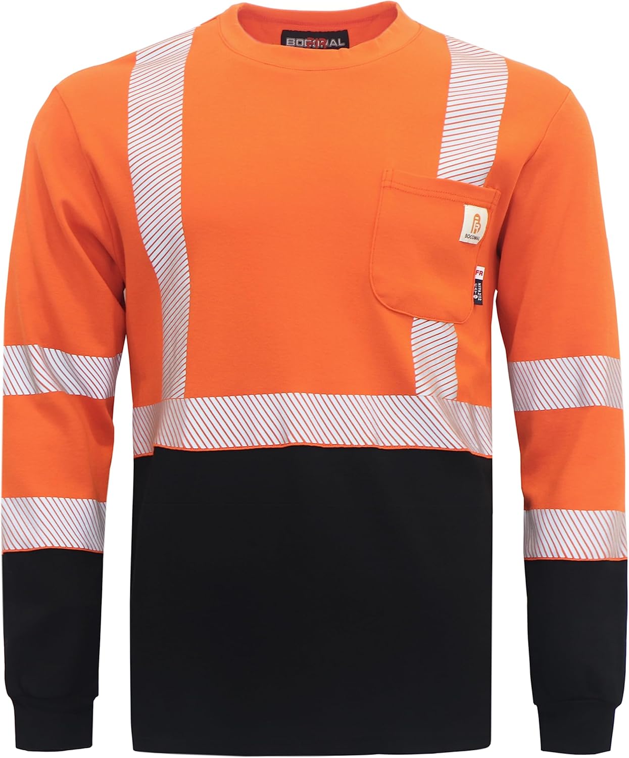 High Visibility Flame Resistant Safety Shirt for Men - BOCOMAL
