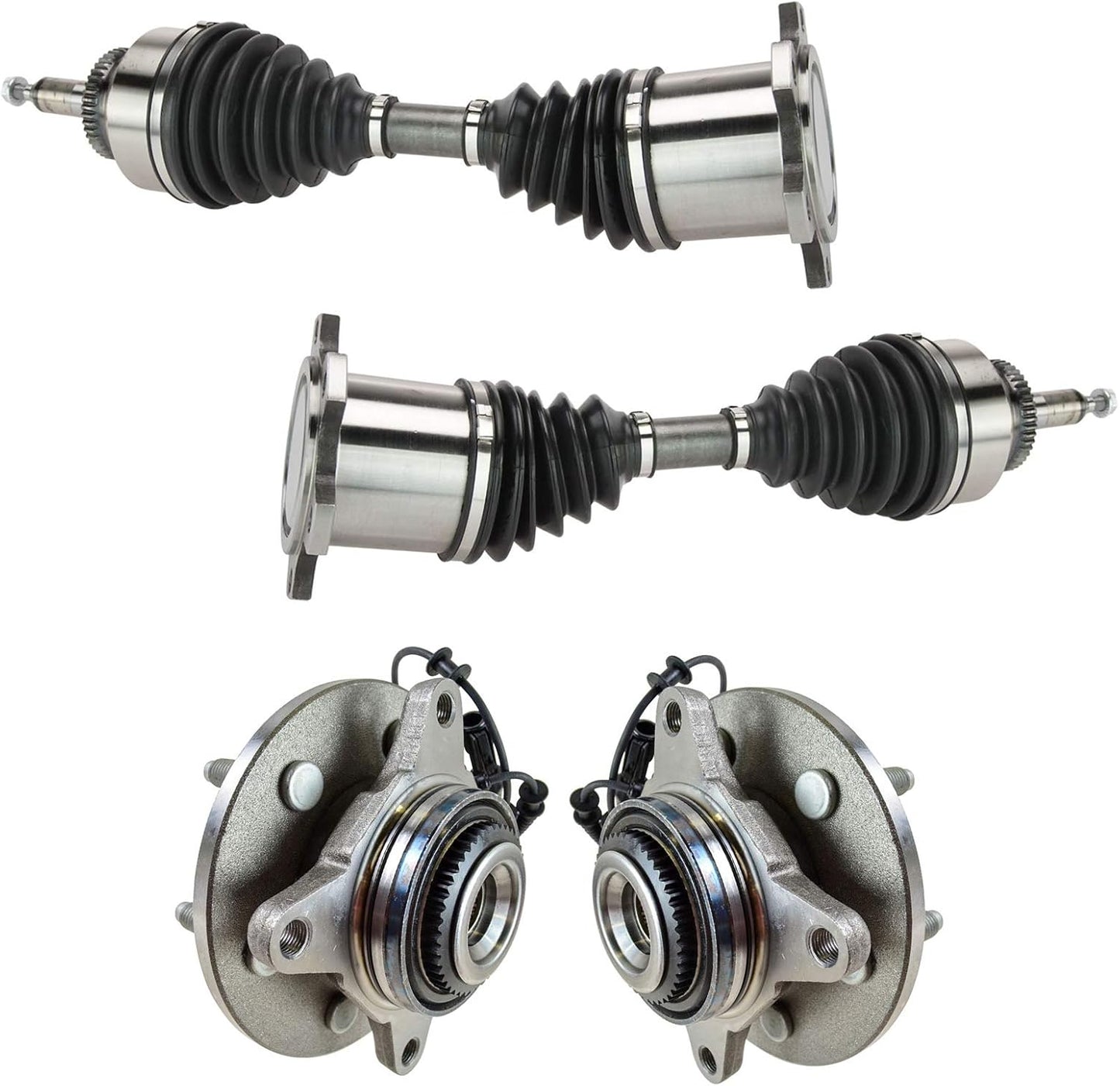 TRQ Front Drivetrain Kit CV Axle Shaft Assembly for Ford F-150