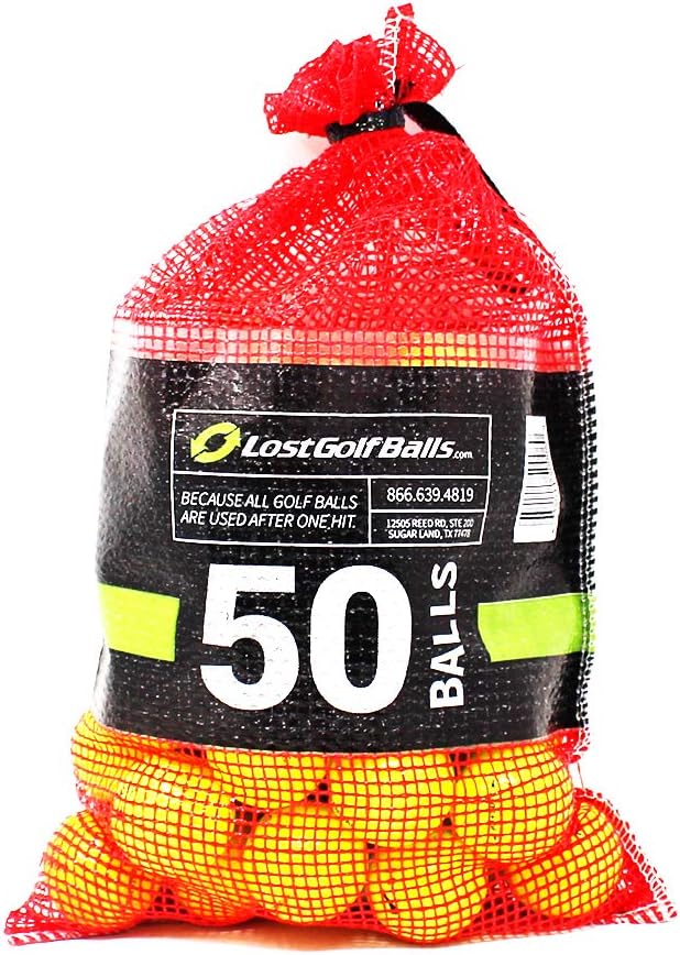 50 Yellow Premium Golf Balls - Value Pack