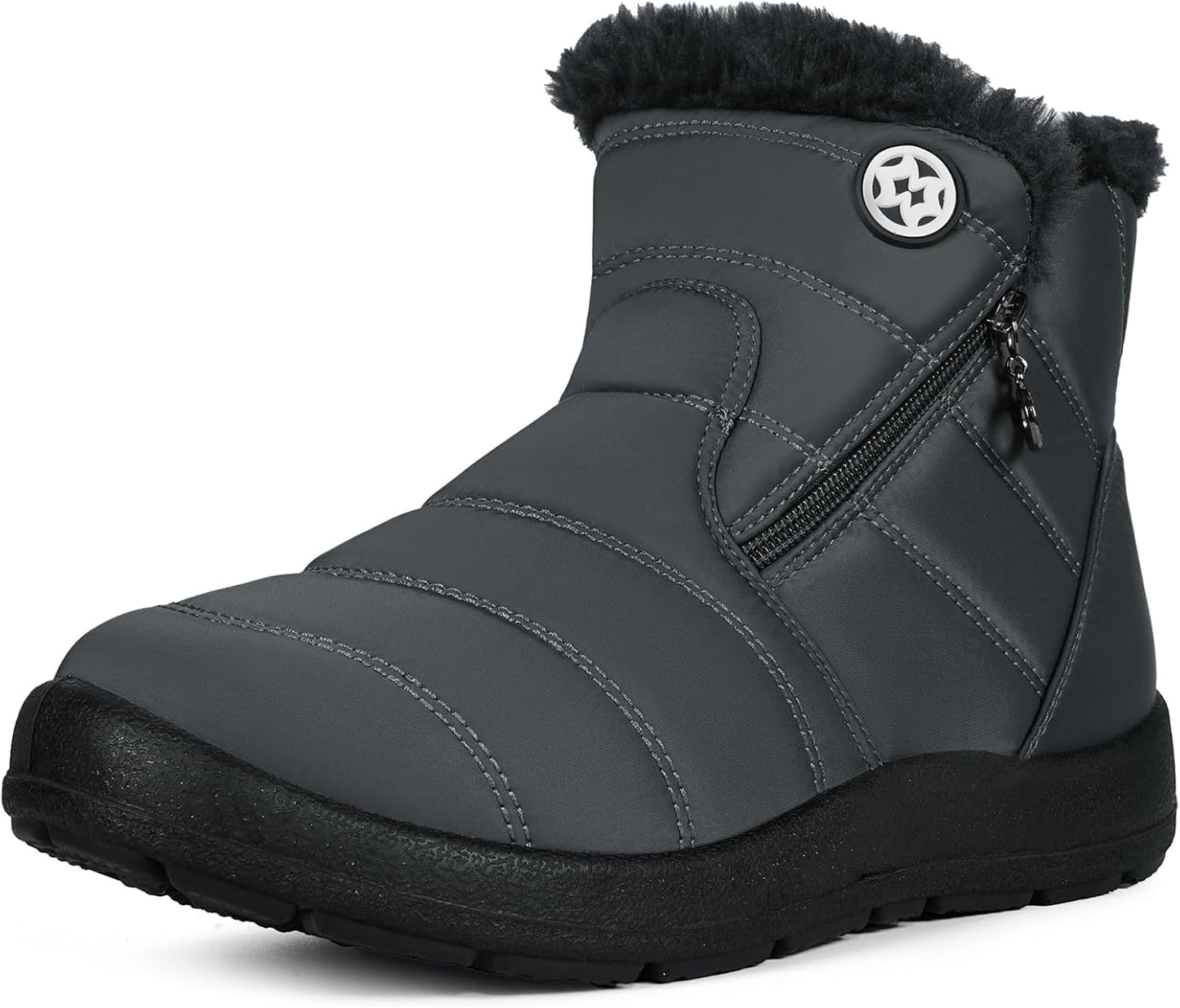 Eagsouni Snow Boots for Women: Warm Fur Lined Ankle Booties