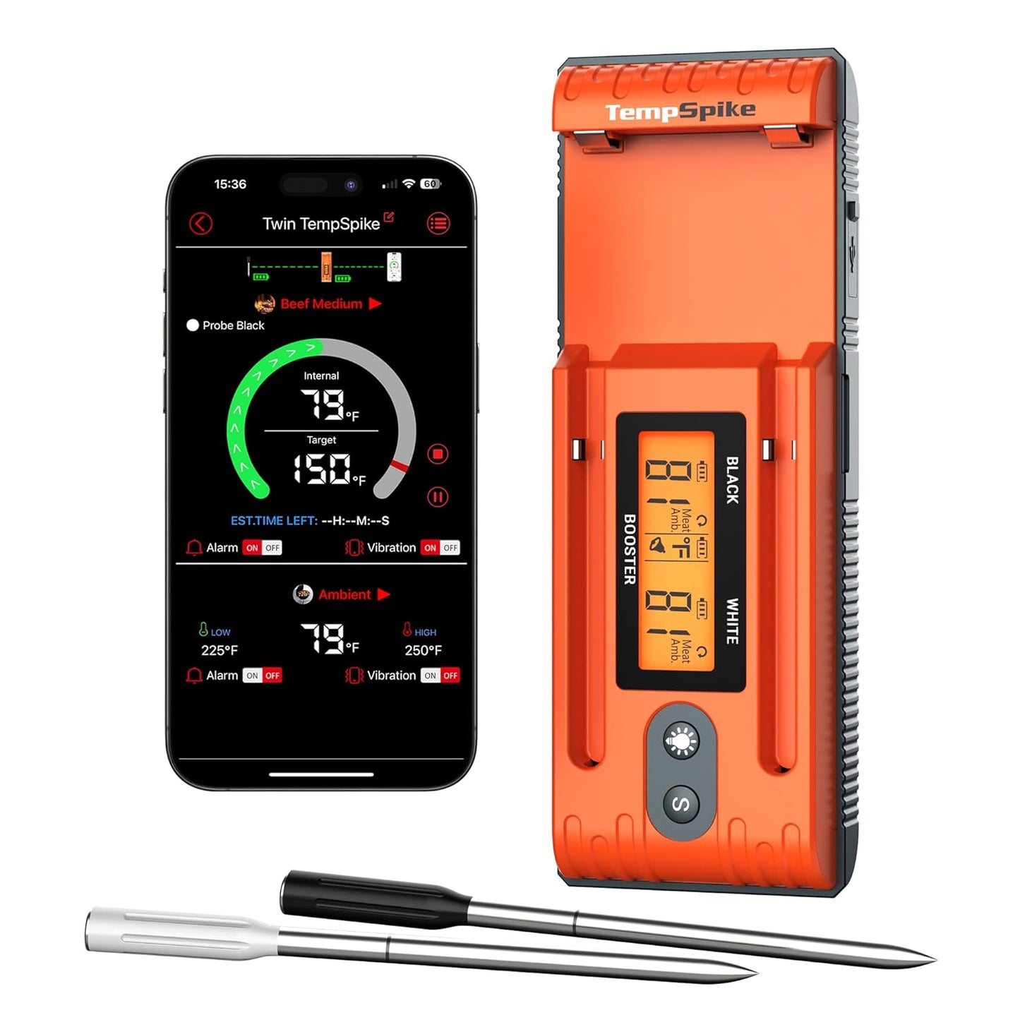 Bluetooth Dual Probe Meat Thermometer - TempSpike