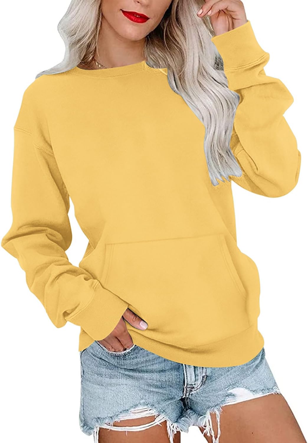 MISFAY Womens Oversized Sweatshirt Casual Long Sleeve Hoodie