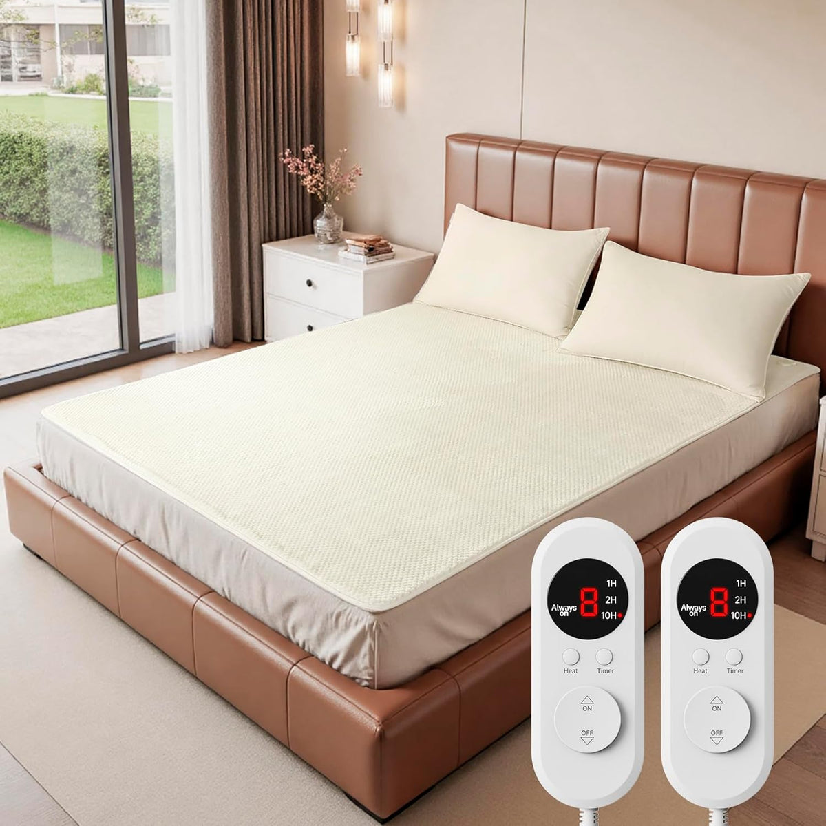 Heated Mattress Pad Queen Size with Dual Control for Comfort