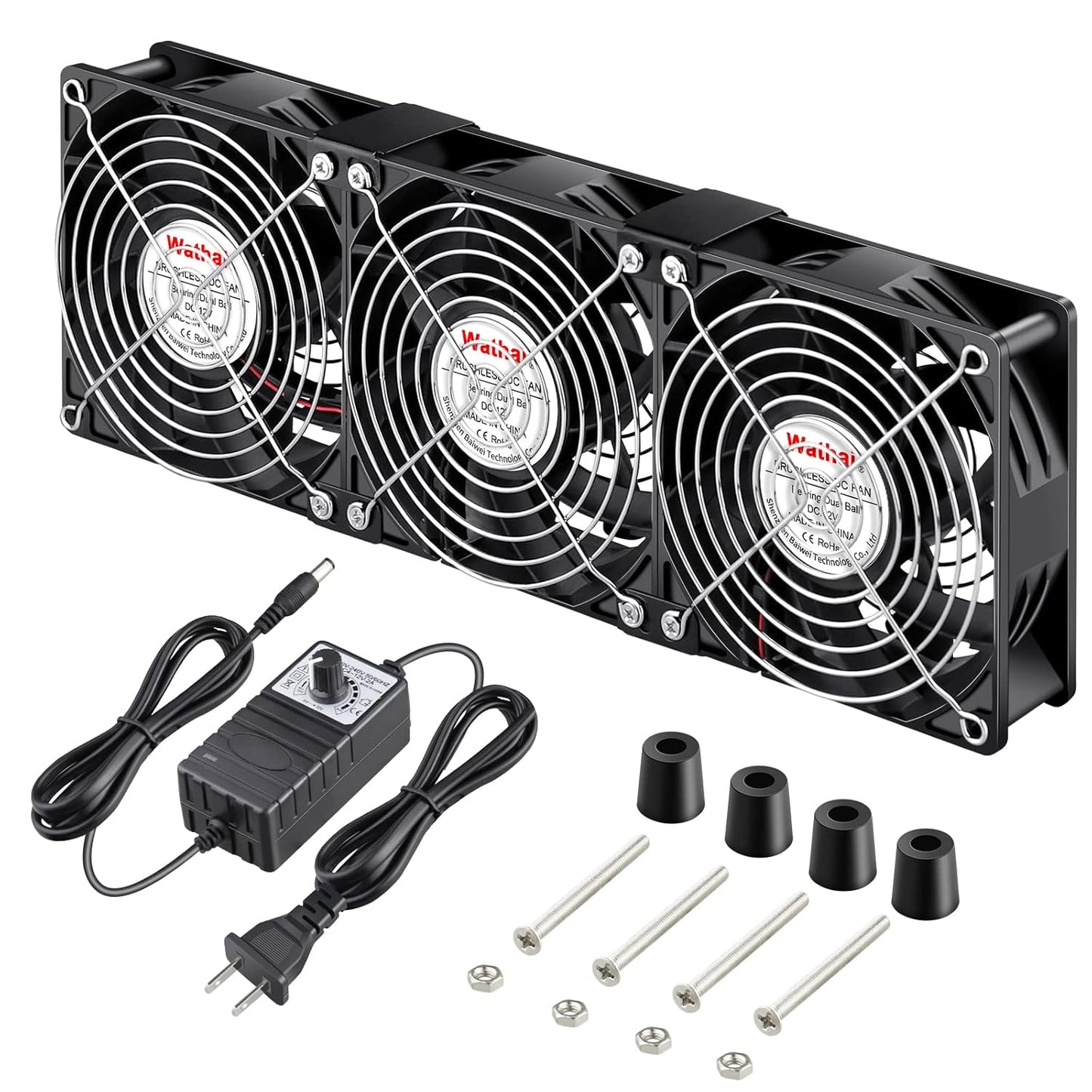 Wathai 120mm x 38mm Powerful Exhaust Fan with Speed Control