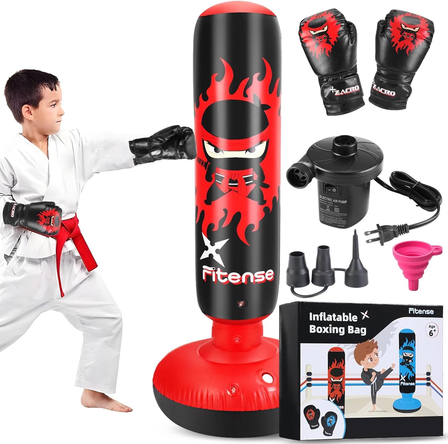Inflatable Kids Dinosaur Punching Bag Set | Fun Boxing Toy