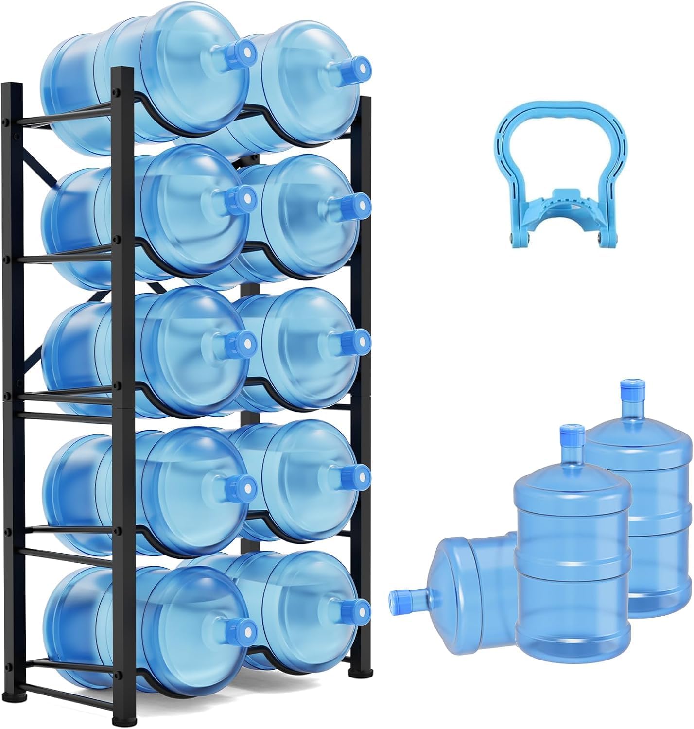 5 Gallon Water Bottle Holder for 10 Bottles - Durable and Stylish