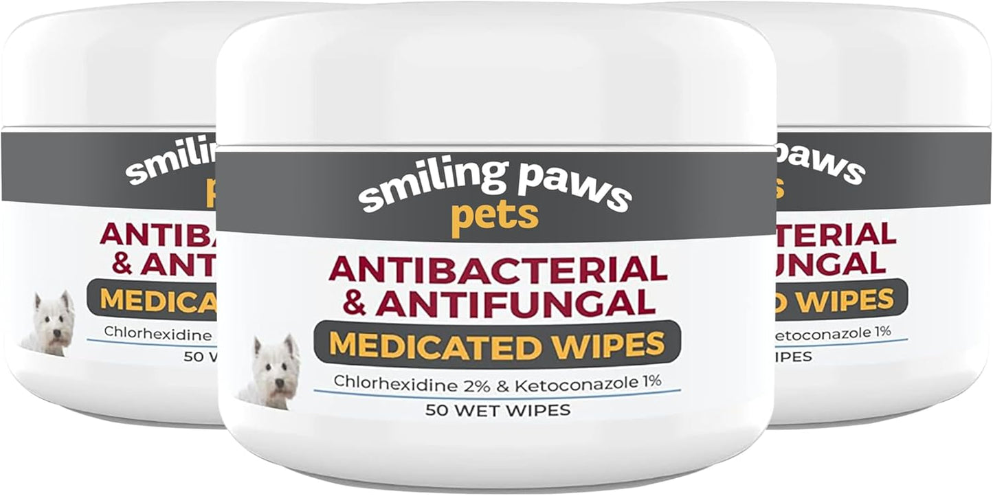 Smiling Paws Pets Wipe for Dogs & Cats - Gentle Cleaning Solution