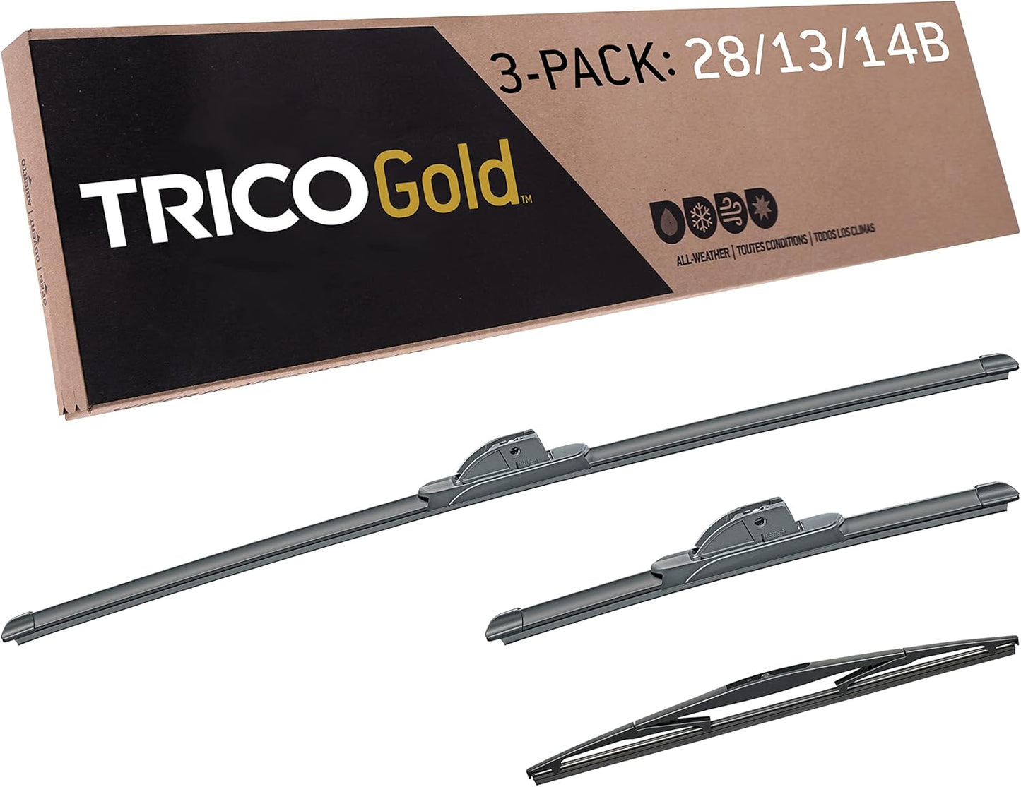TRICO Gold All-Weather Wiper Blade Kit for Honda Fit 2009-2020