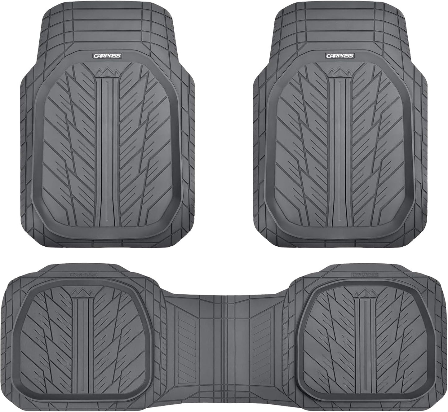 DeepDish Floor Mats for Cars - Heavy Duty Rubber Car Mats