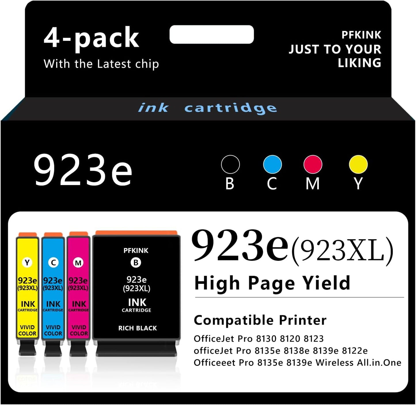 High-Quality 923e 923xl Ink Cartridges Combo for OfficeJet Printers