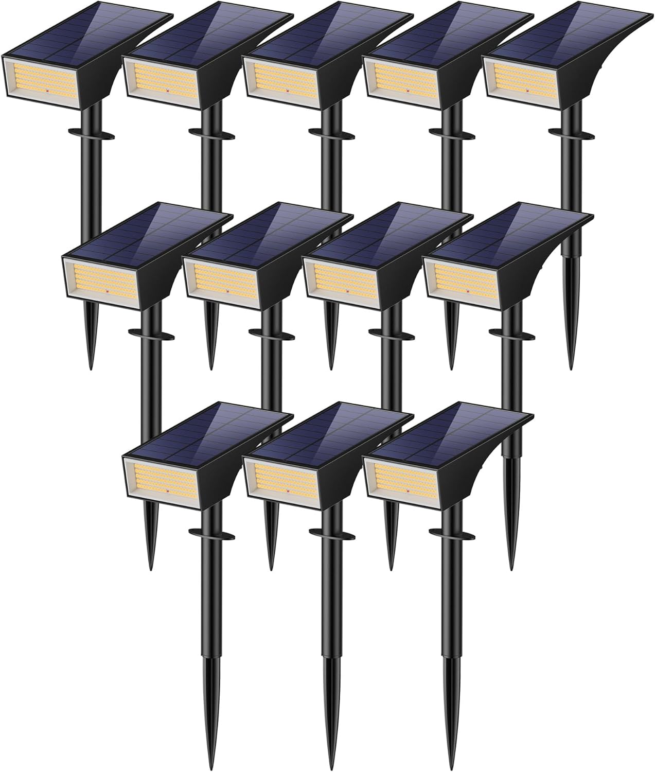 Koicaxy Solar Lights Outdoor Waterproof 12 Pack for Garden Decor