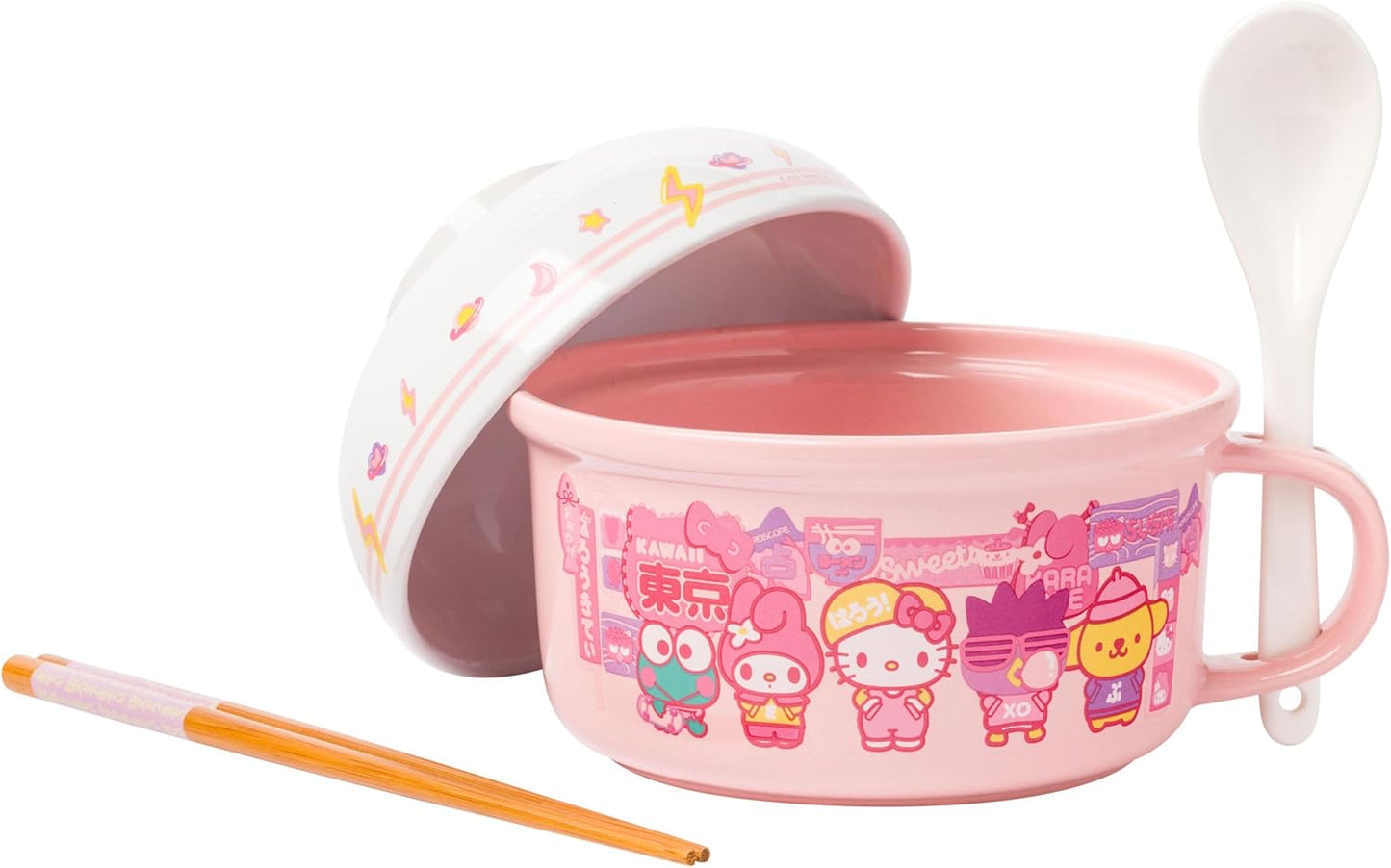 Hello Kitty and Friends Soup Mug and Bowl Lid Set for Collectors