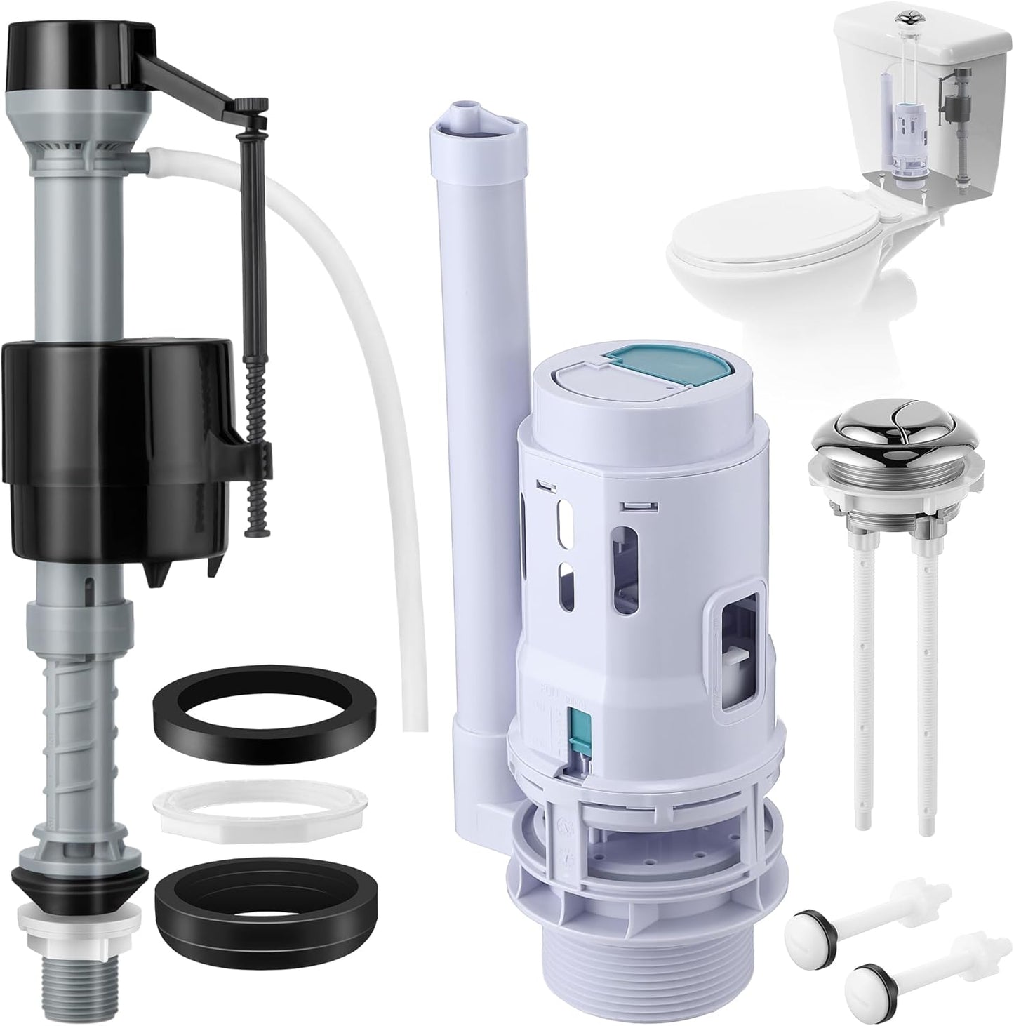 Universal Toilet Tank Replacement Kit for Efficient Flushing
