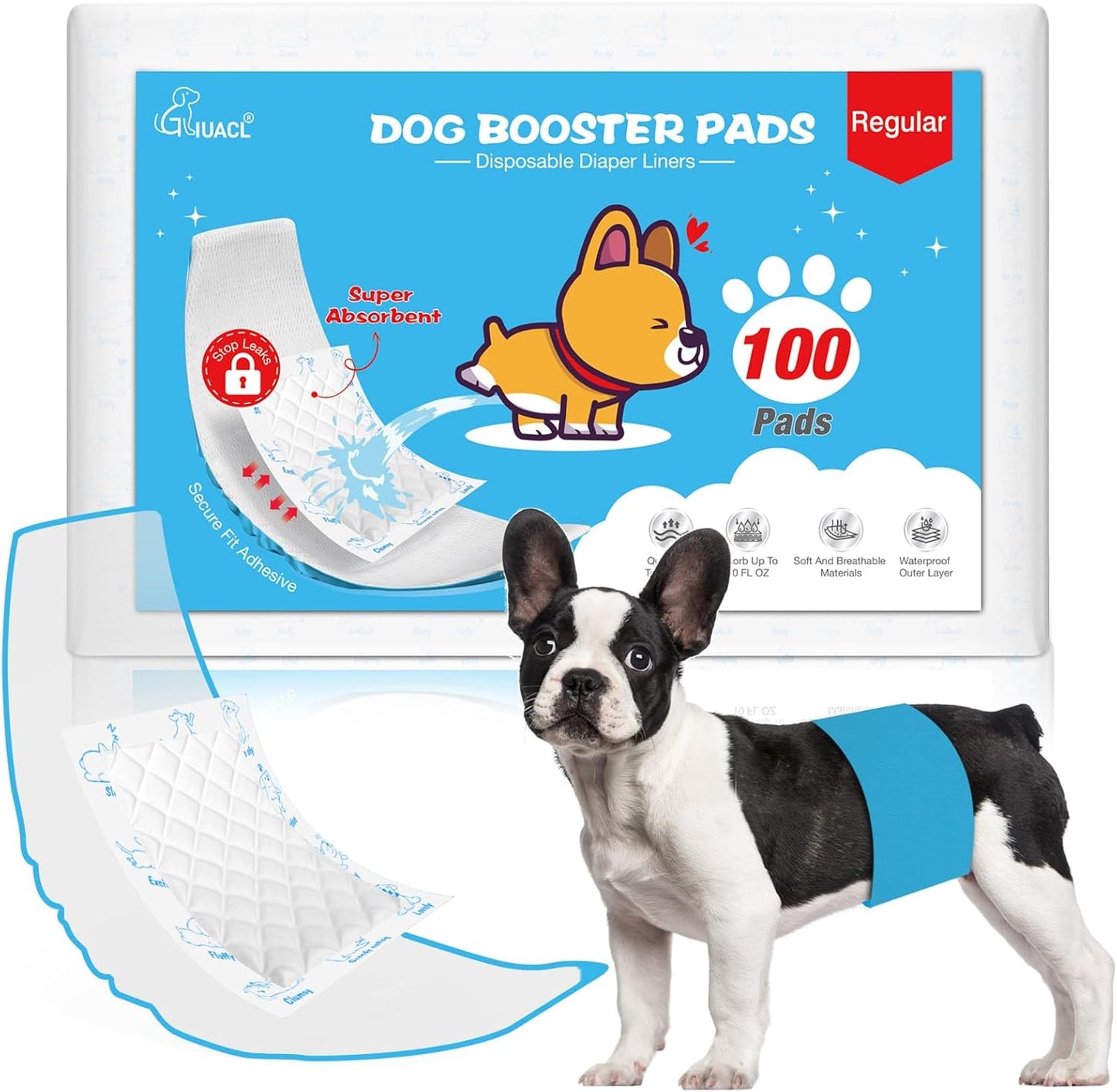 Ultimate Absorbency Dog Diaper Liners - 100ct