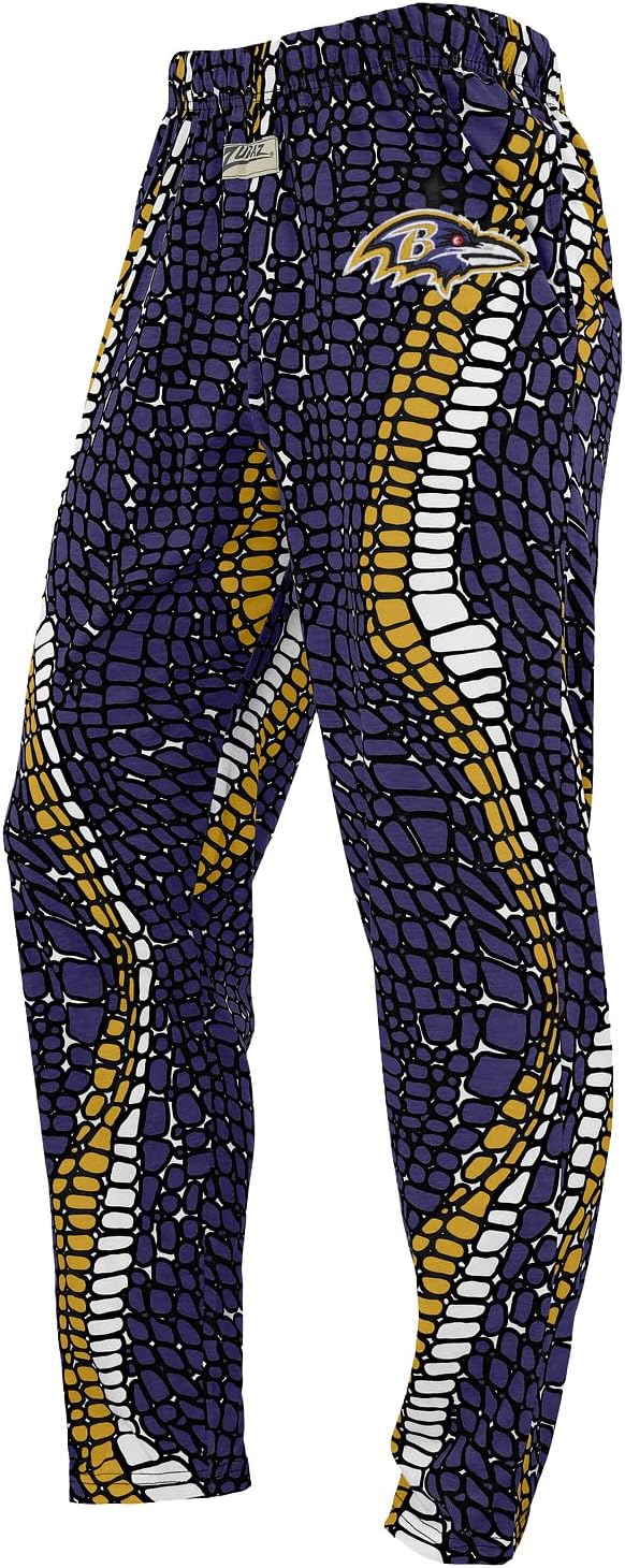 Zubaz NFL Z88 Team Logo Pants for Game Day and Lounge Wear
