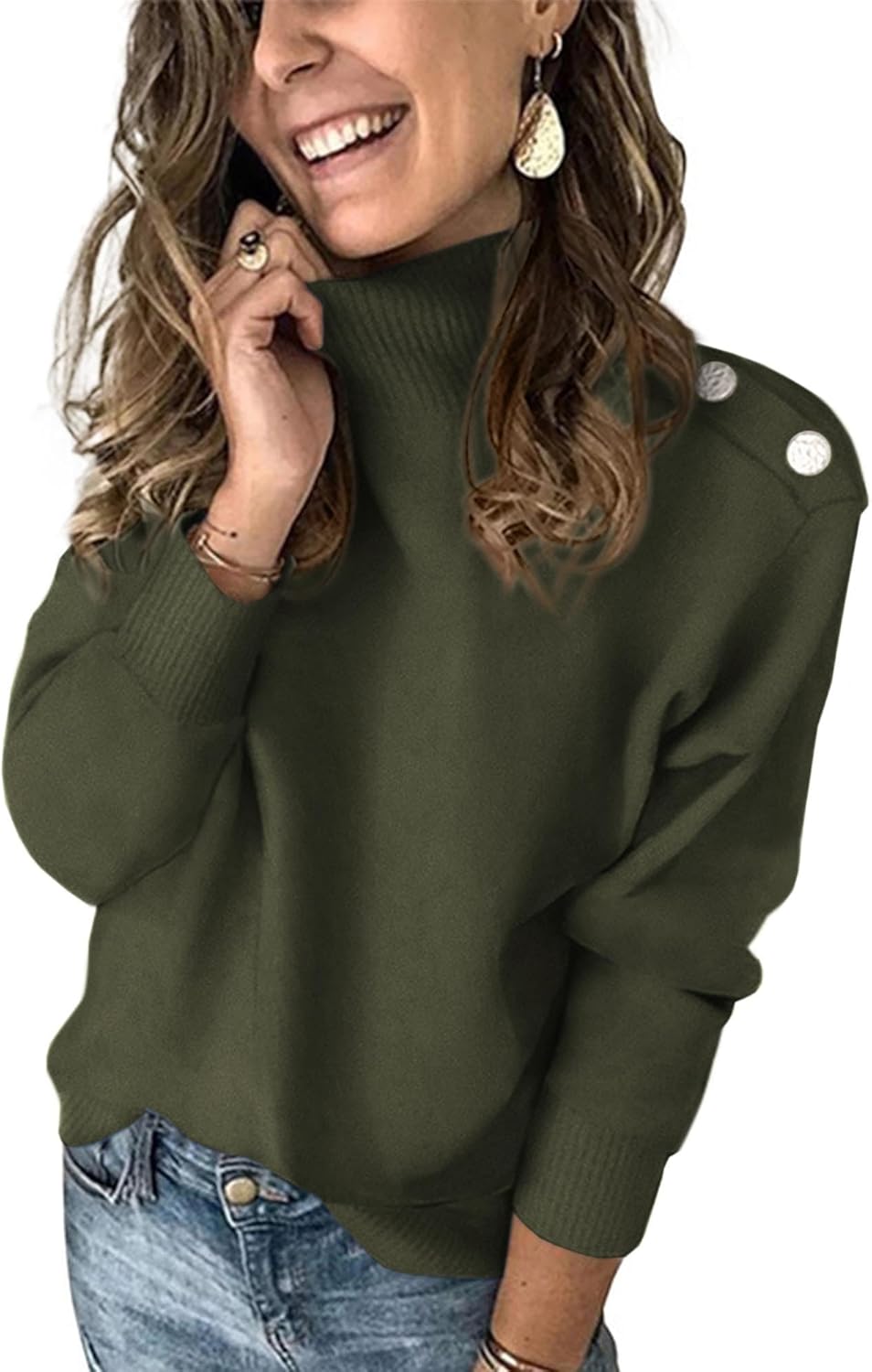 KIRUNDO Fall Sweaters for Women: Trendy Striped Turtleneck Knit