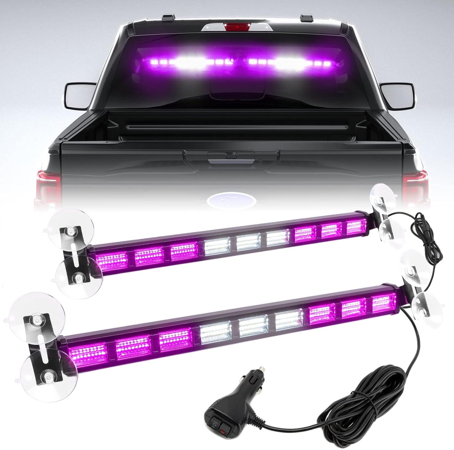 BooYu Emergency Strobe Traffic Advisor Light Bar for Vehicles