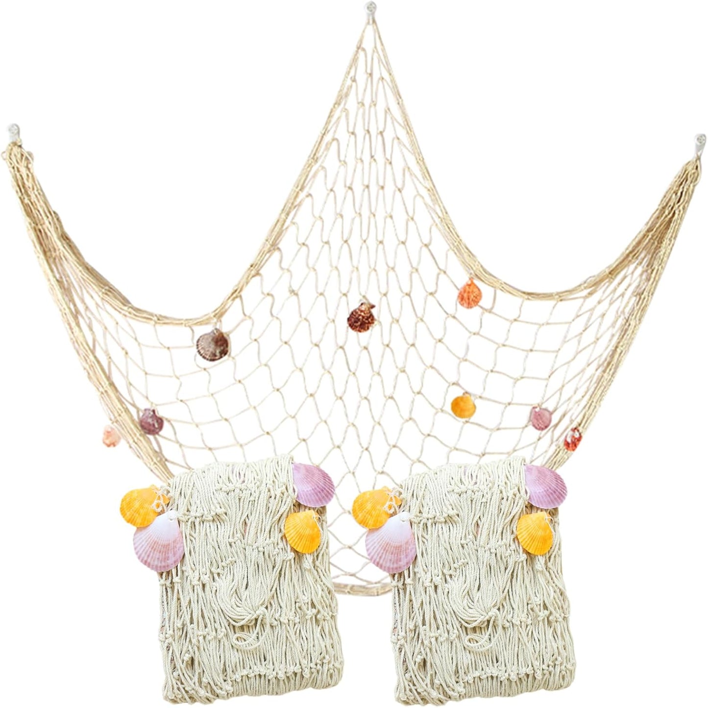 Coastal Charm: 2-Pack 79 Fish Net Decor