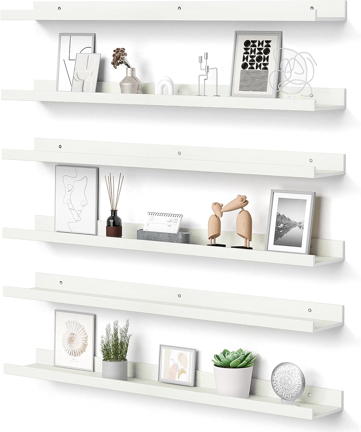 Upsimples Floating Shelves for Wall - Elegant 35.5 Inch Set