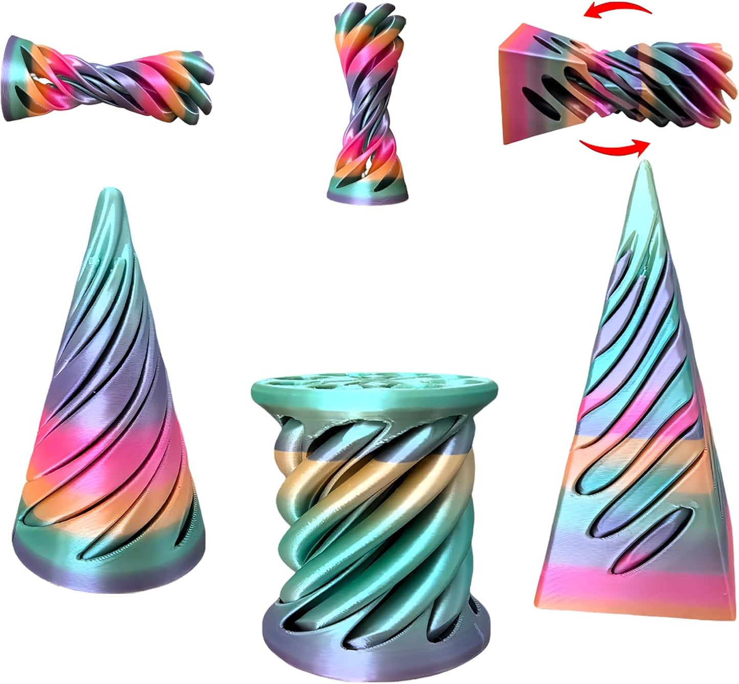 3 Pack Spiral Fidget Toy Set - Relaxation for All Ages!