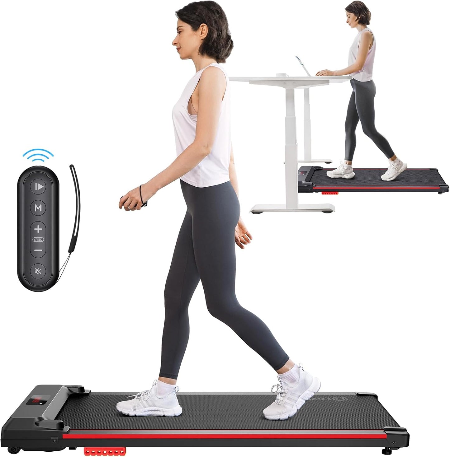 UREVO 2-in-1 Under Desk Treadmill - Portable Power!