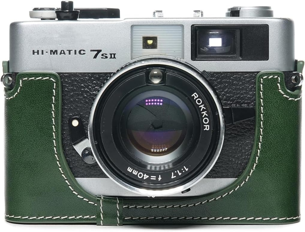 Handmade Genuine Leather Half Camera Case for Minolta Hi-Matic