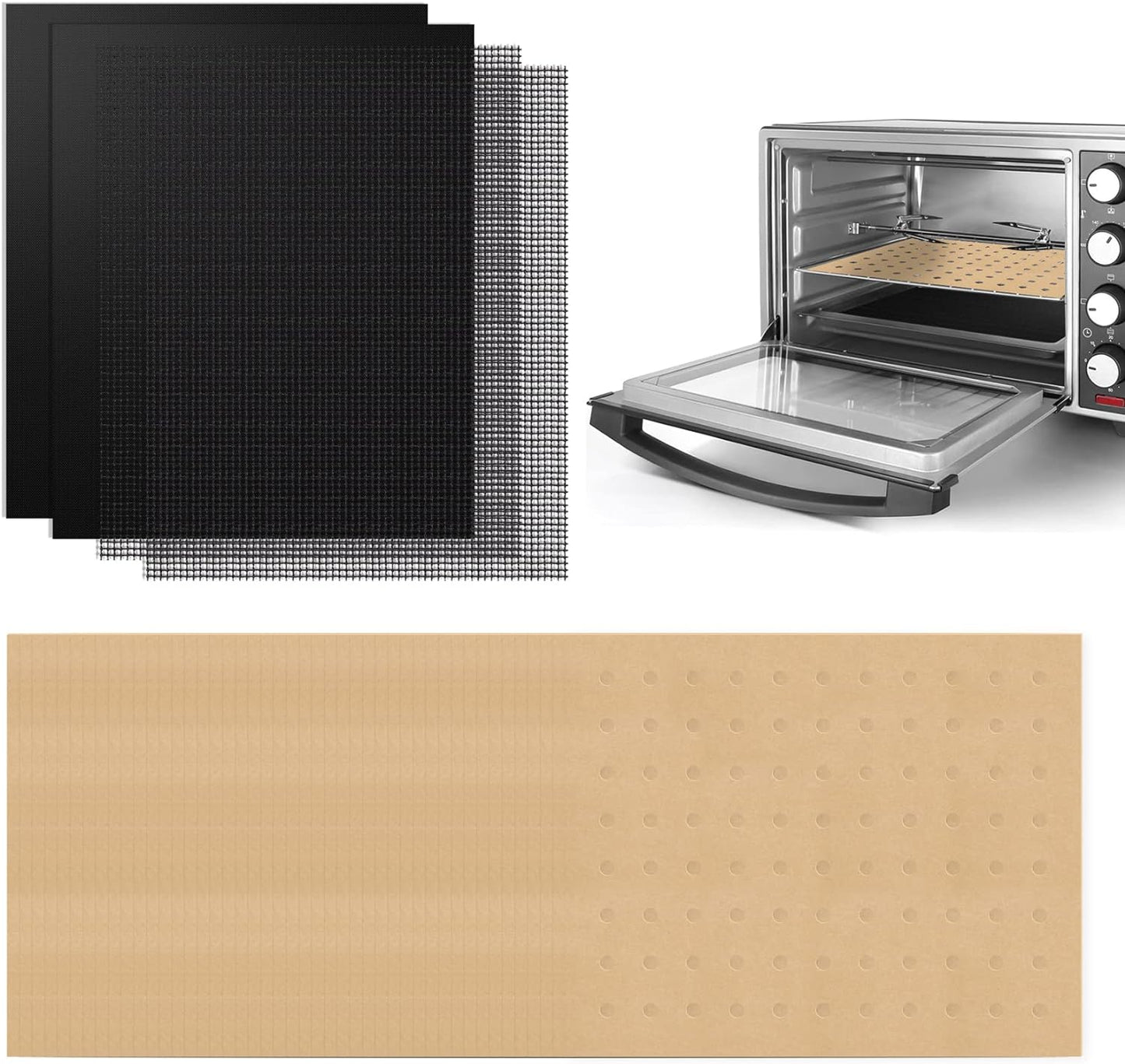 Non-Stick Oven Liners & Grill Mats Set - Sun3drucker