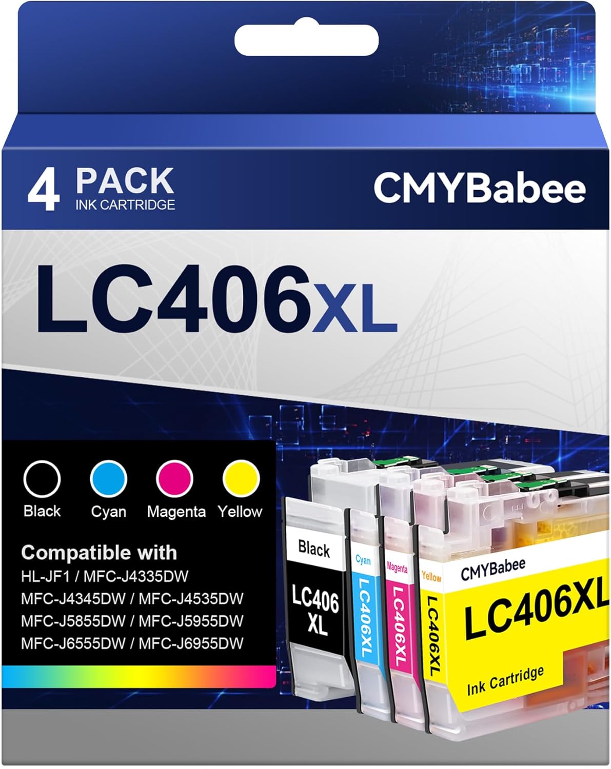 Vivid Prints: CMYBabee LC406XL Ink for Brother
