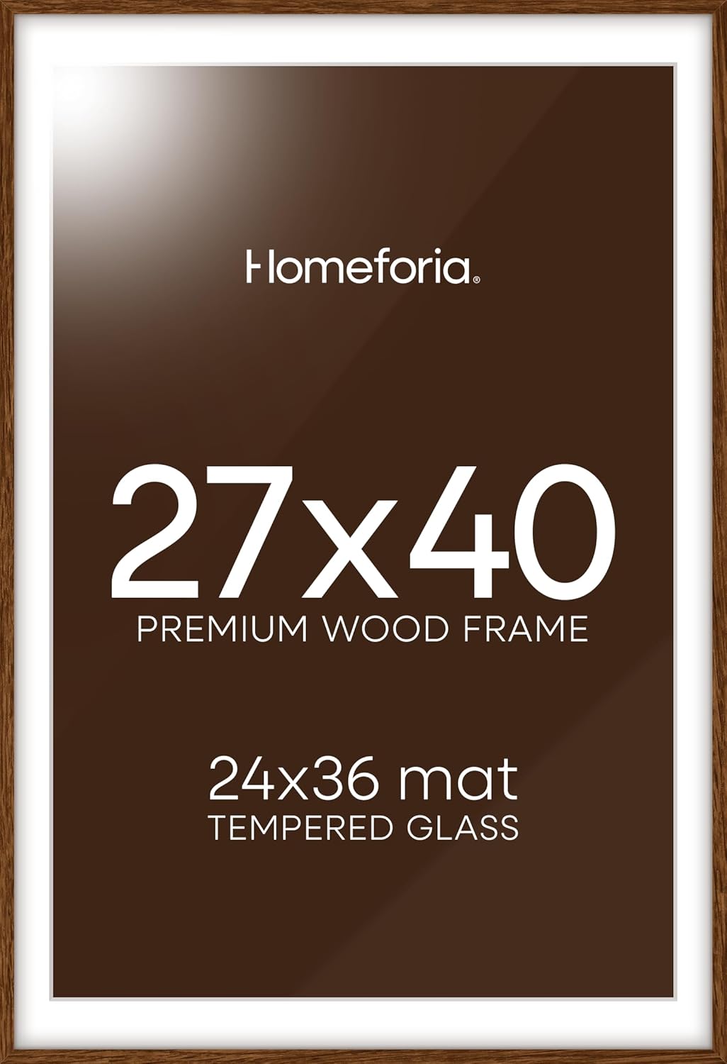 Homeforia 27x40 Poster Frame in Dark Oak for Elegant Display
