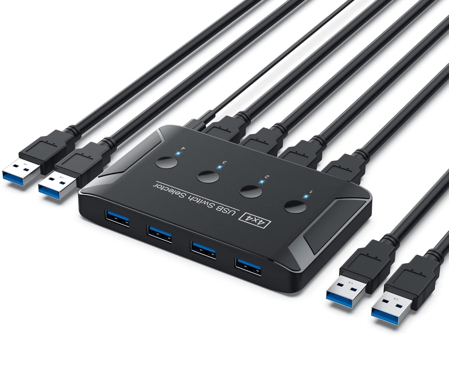 USB 3.0 Switch for Sharing 4 USB Devices Across Computers