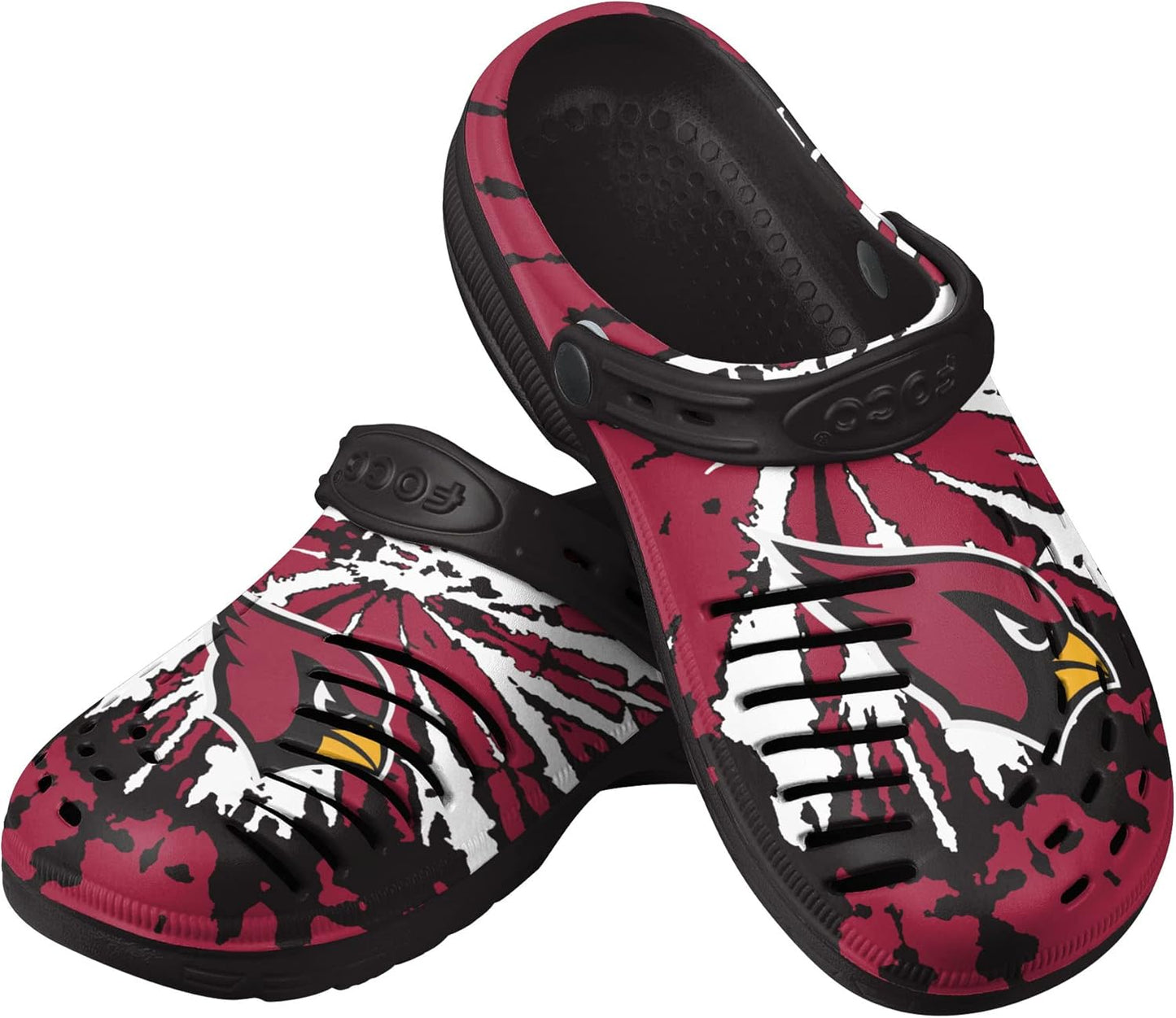 FOCO Mens NFL Team Logo Tie-dye Sandals with Comfortable Fit