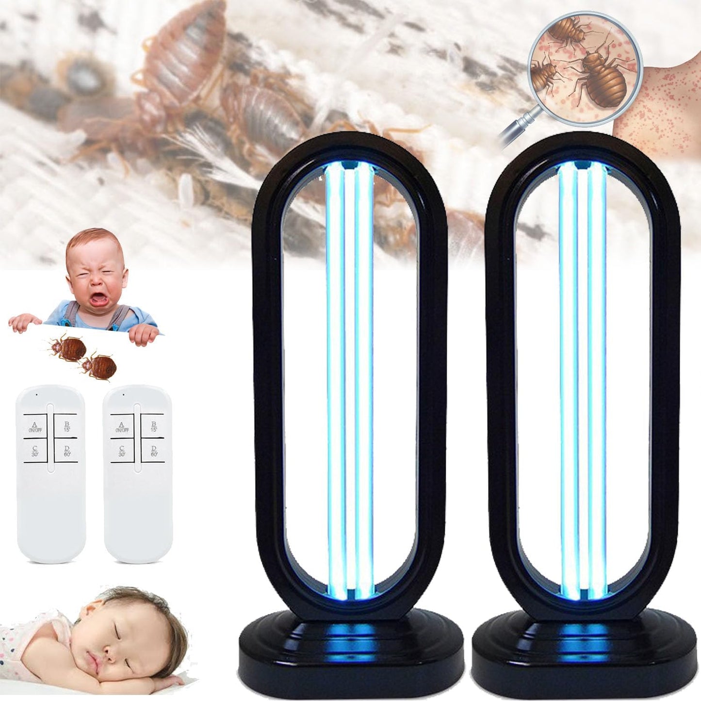 Lumivyx Haloclean UV Bed Bugs Lamp for Cleaner Sleep Environment