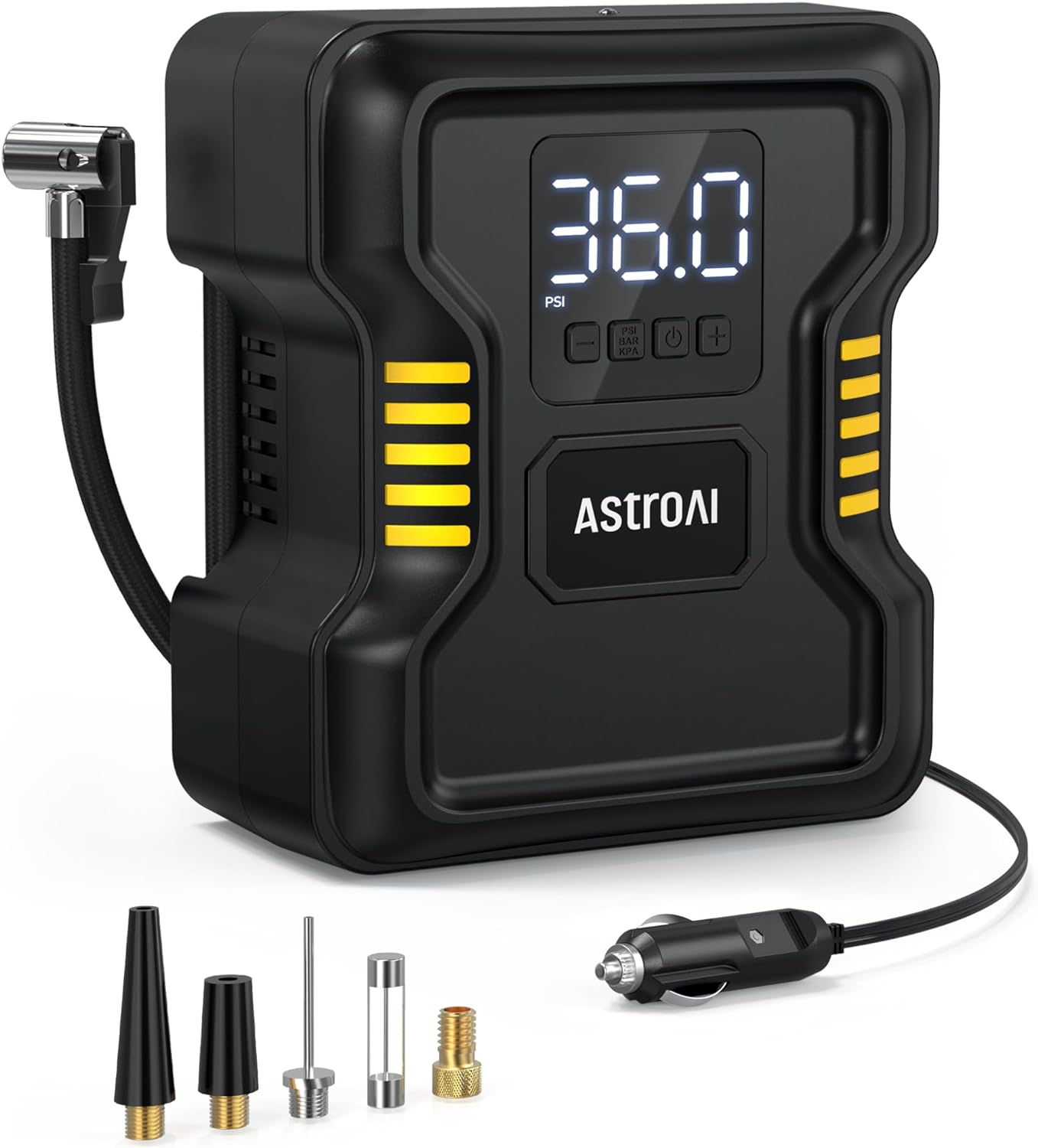 AstroAI 150PSI Portable Tire Inflator: Fast Inflation & LED Light