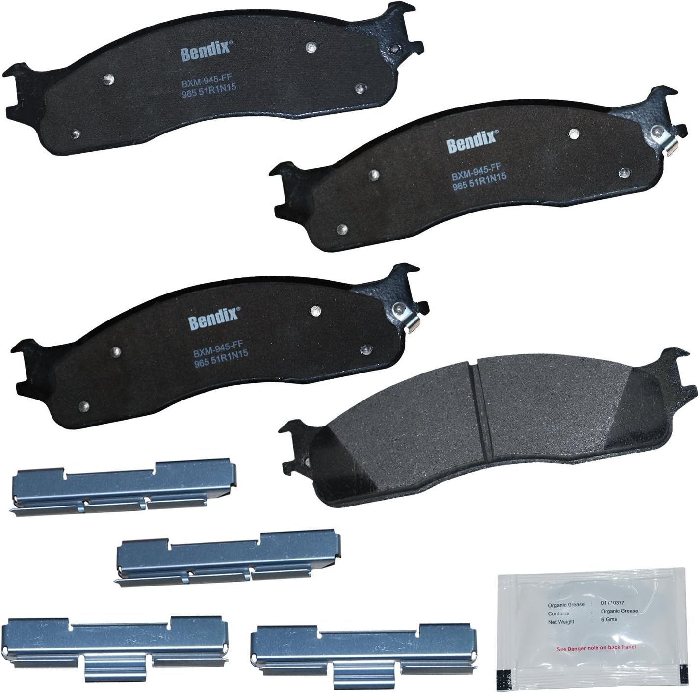Bendix Priority1 CFM965 Semi-Metallic Brake Pads for Dodge Ram