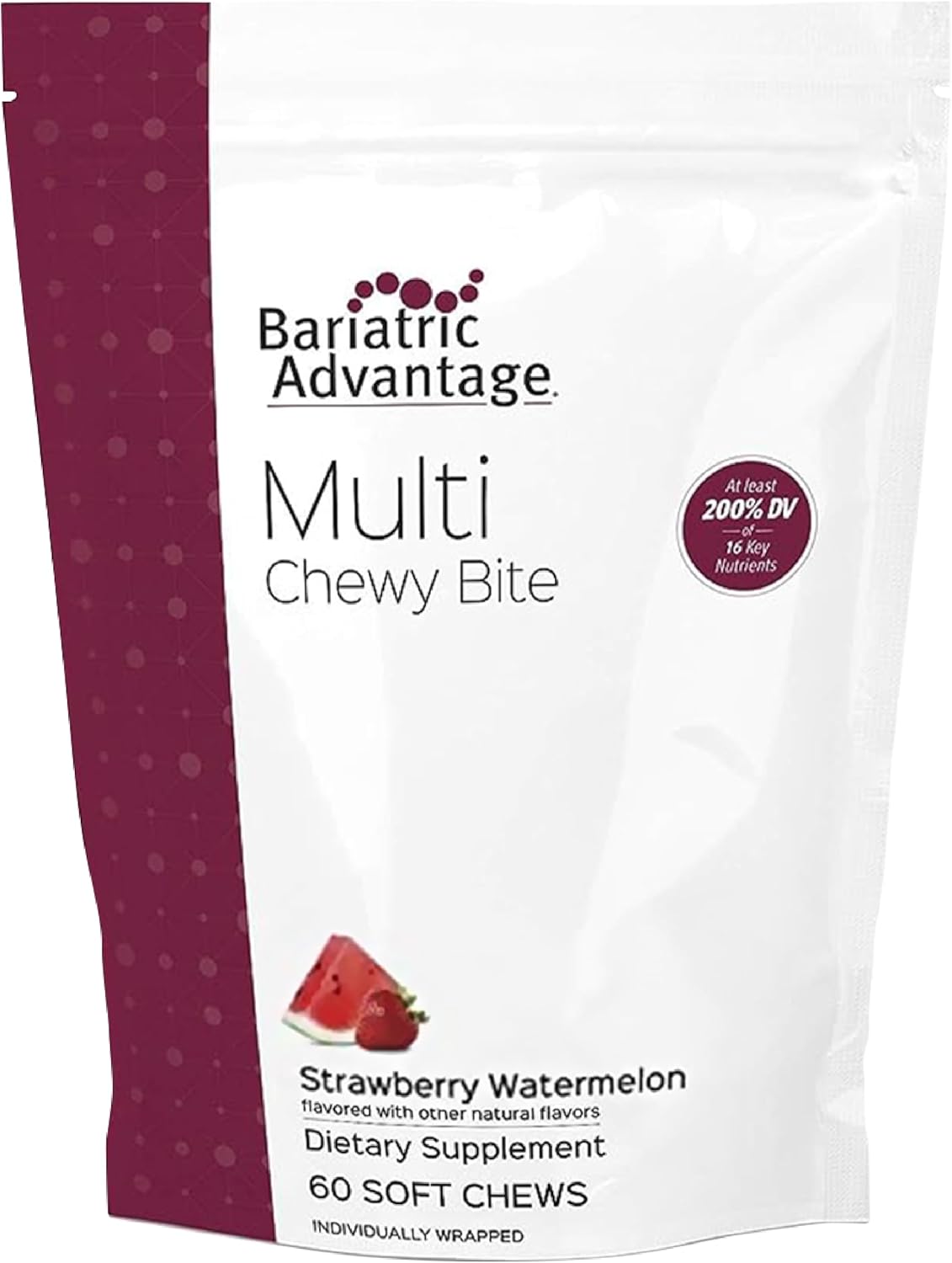 Bariatric Multivitamin Soft Chew - Strawberry Watermelon Flavor 60ct