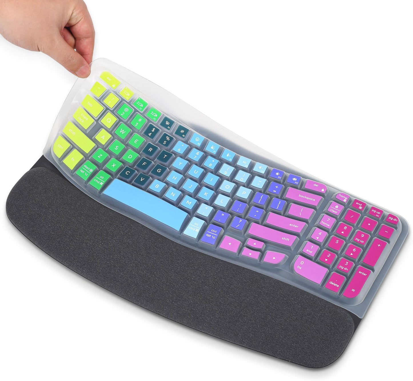Rainbow Keyboard Skin for Logitech Wave Keys - imComor