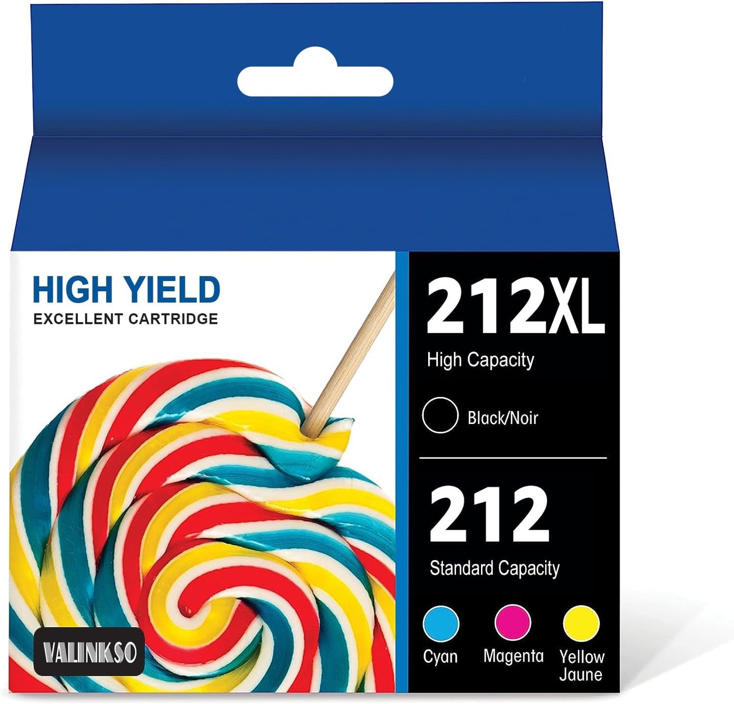 High Capacity Remanufactured Ink Combo Pack for Epson Printers by Valinkso