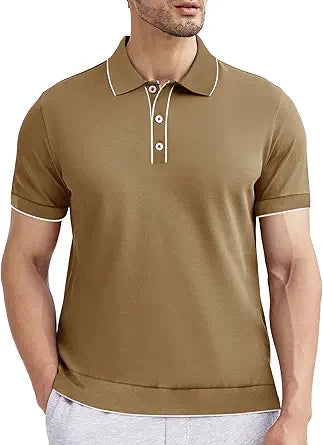 ALTAIREGA Men's Cotton Polo Shirts for Casual Comfort and Style